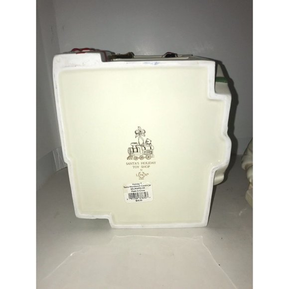 Lenox Ceramic Cookie Jar Santas Holiday Toy Shop Santas Workbench Christmas - Picture 8 of 9